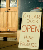 cellar door sign